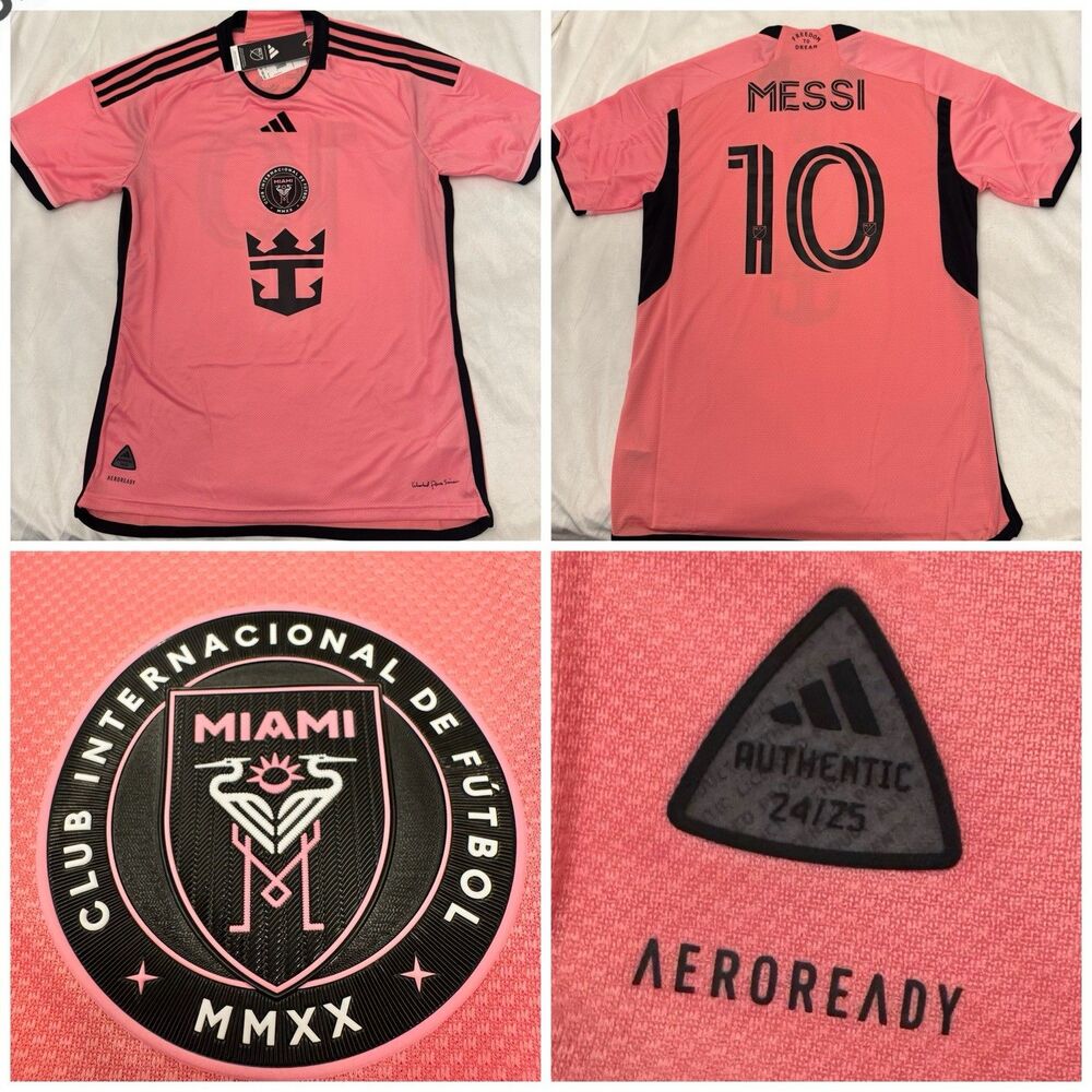 Adidas Inter Miami CF Messi Home Authentic Soccer Jersey